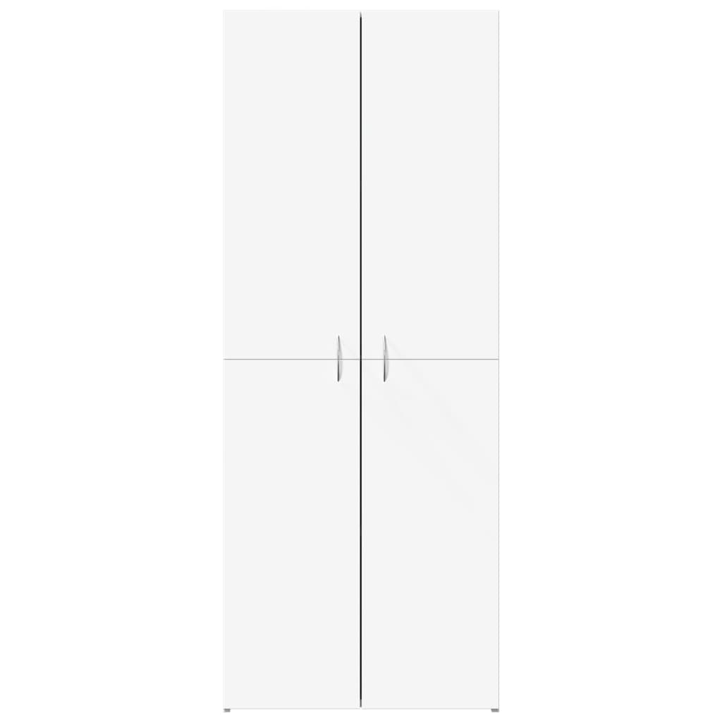 File Cabinet White 60x32x153 cm Engineered Wood