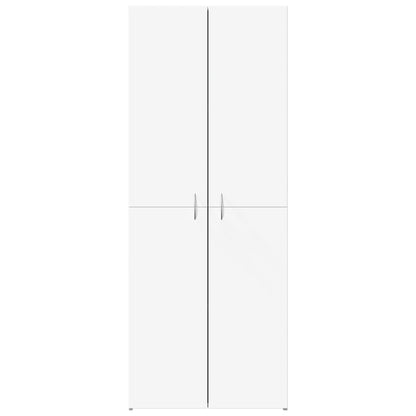 File Cabinet White 60x32x153 cm Engineered Wood
