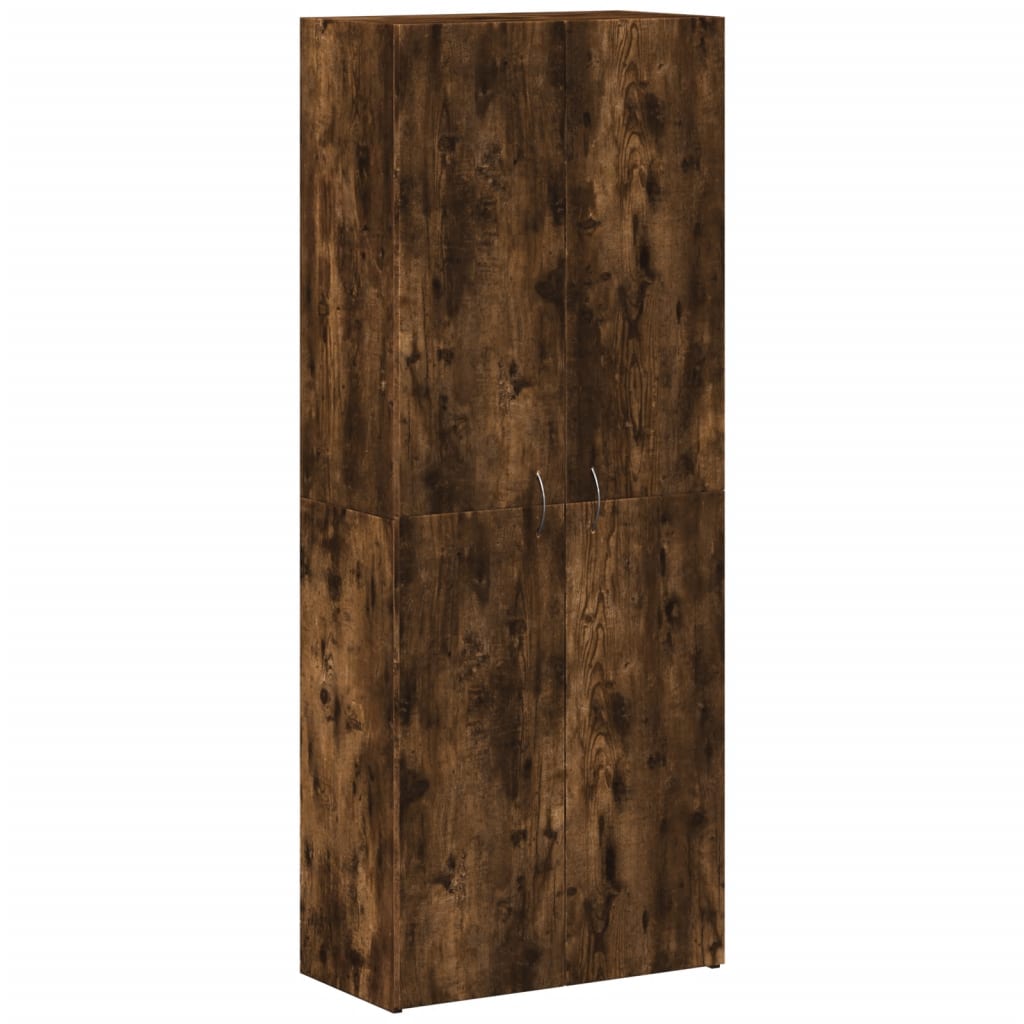 File Cabinet Smoked Oak 60x32x153 cm Engineered Wood
