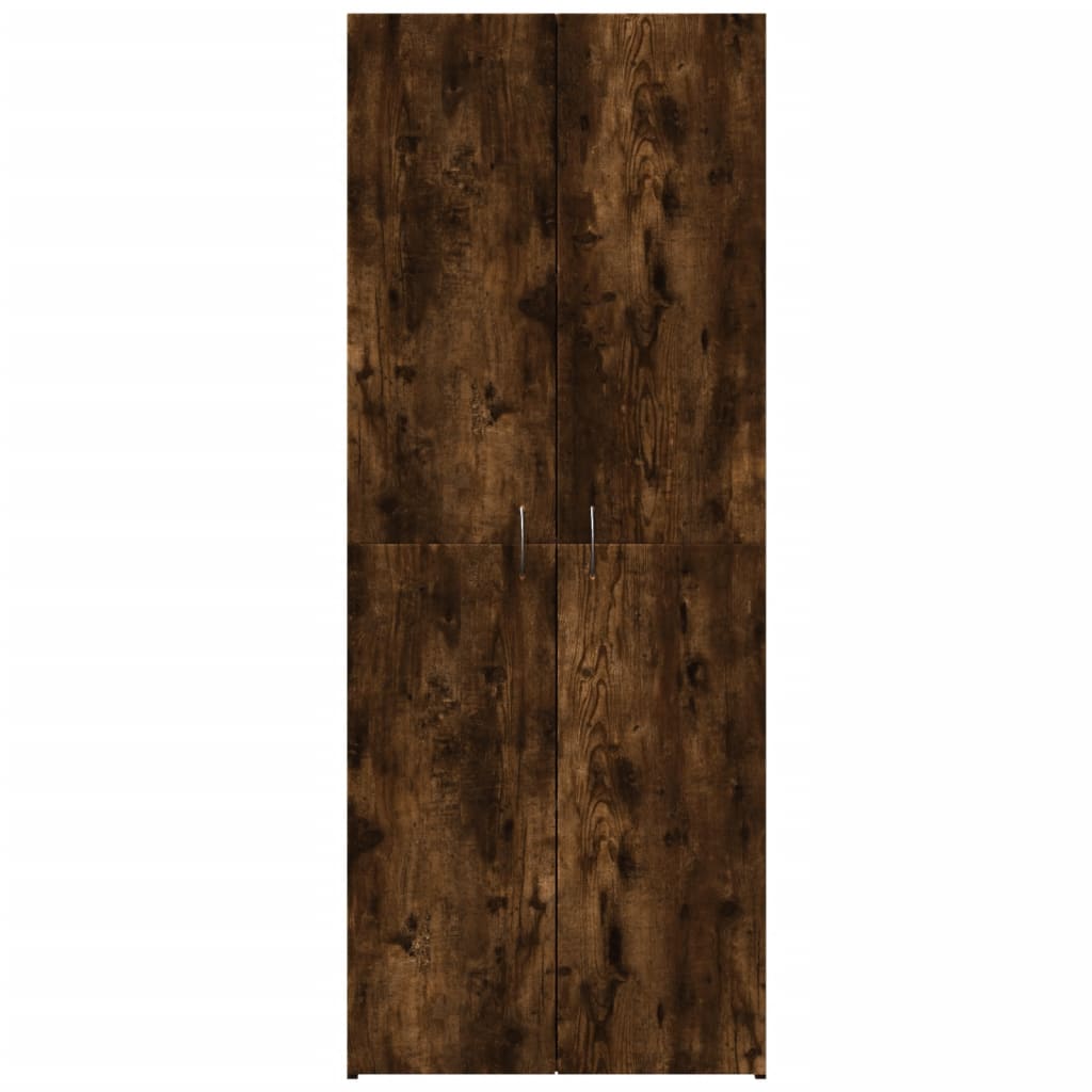 File Cabinet Smoked Oak 60x32x153 cm Engineered Wood