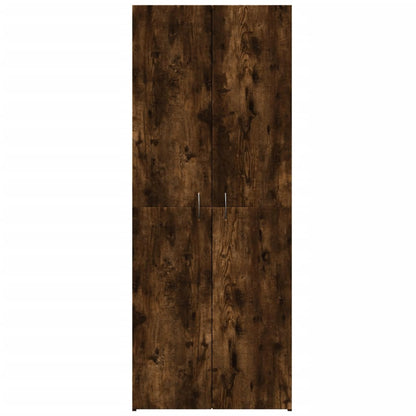 File Cabinet Smoked Oak 60x32x153 cm Engineered Wood