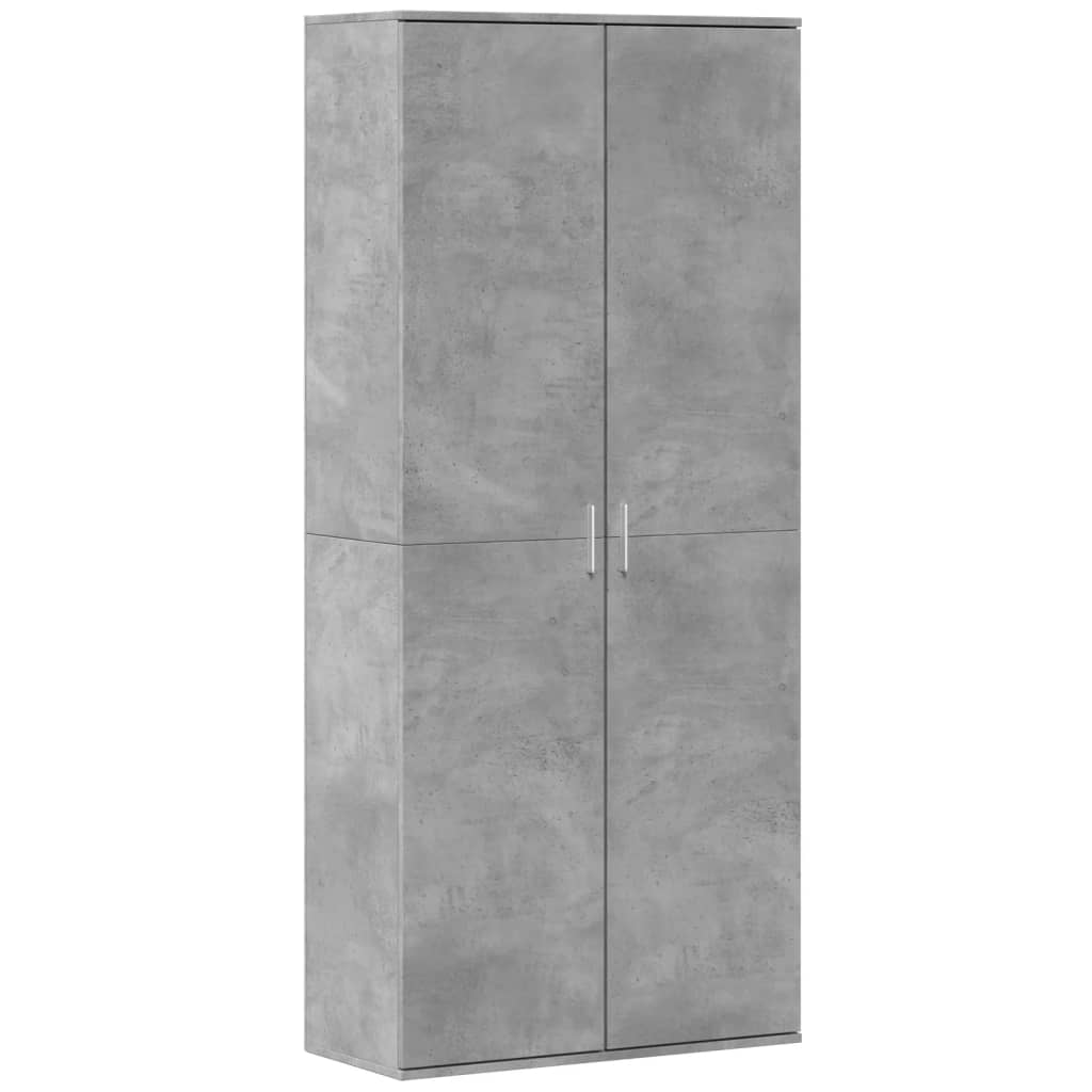 Highboard Concrete Grey 80x35x180 cm Engineered Wood