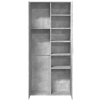 Highboard Concrete Grey 80x35x180 cm Engineered Wood