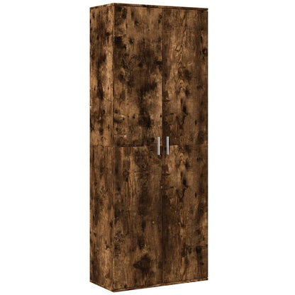 Highboard Smoked Oak 70x35x180 cm Engineered Wood