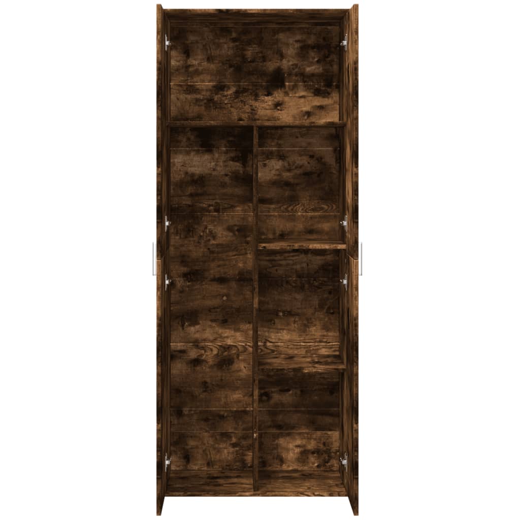 Highboard Smoked Oak 70x35x180 cm Engineered Wood