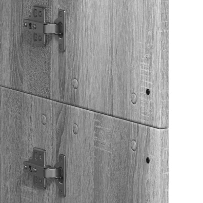 Highboard Grey Sonoma 60x35x180 cm Engineered Wood