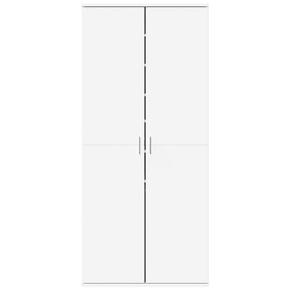 Shoe Cabinet White 80x39x178 cm Engineered Wood