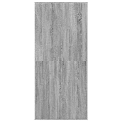Shoe Cabinet Grey Sonoma 80x39x178 cm Engineered Wood