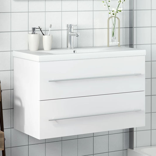 Bathroom Sink Cabinet | White | Engineered wood | 80 x 38.5 x 48 cm