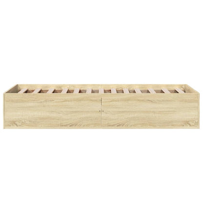 Bed Frame without Mattress Sonoma Oak 75x190 cm Small Single Engineered Wood