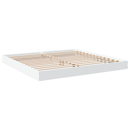 Bed Frame without Mattress White 180x200 cm Engineered Wood