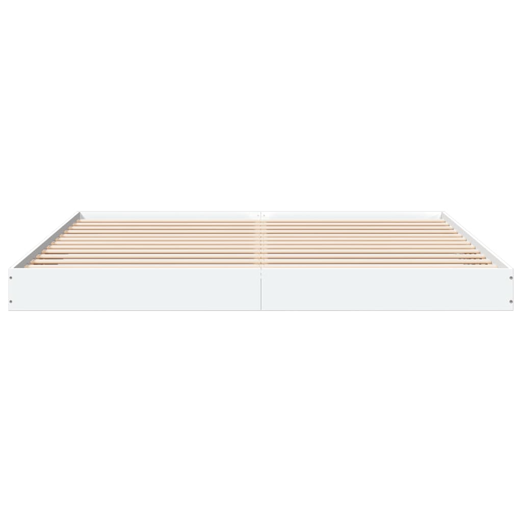 Bed Frame without Mattress White 180x200 cm Engineered Wood