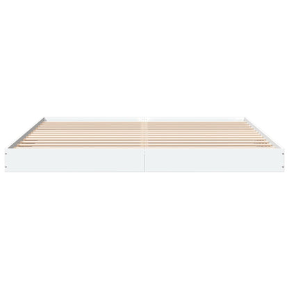 Bed Frame without Mattress White 180x200 cm Engineered Wood