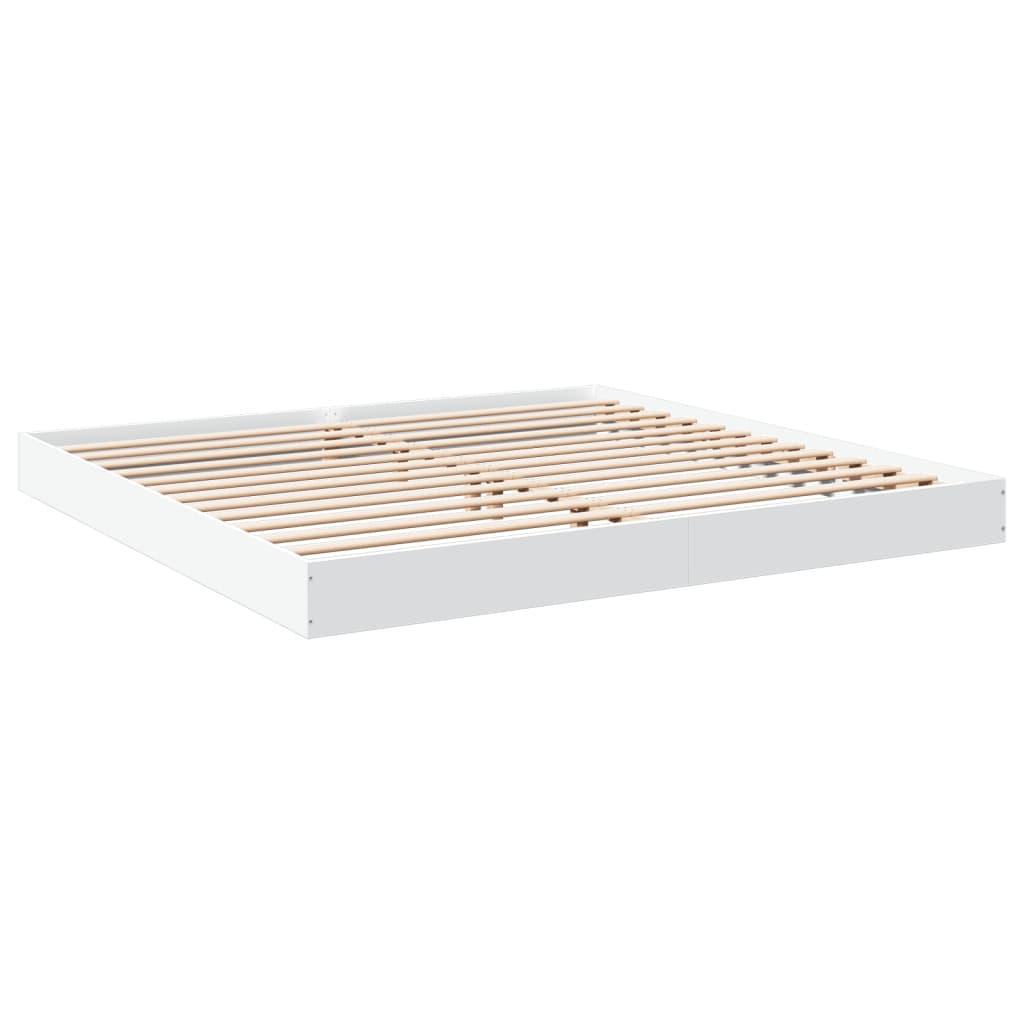 Bed Frame without Mattress White 180x200 cm Engineered Wood