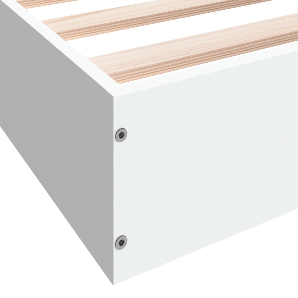 Bed Frame without Mattress White 180x200 cm Engineered Wood