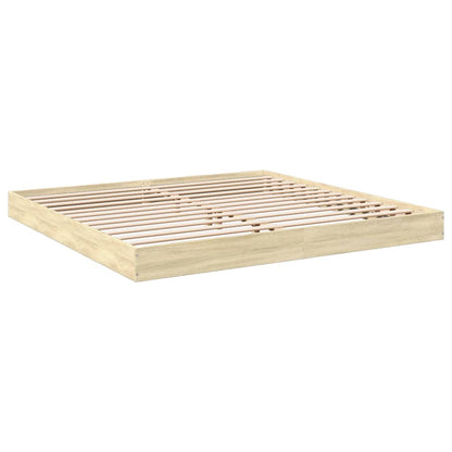 Bed Frame without Mattress Sonoma Oak 180x200 cm Engineered Wood