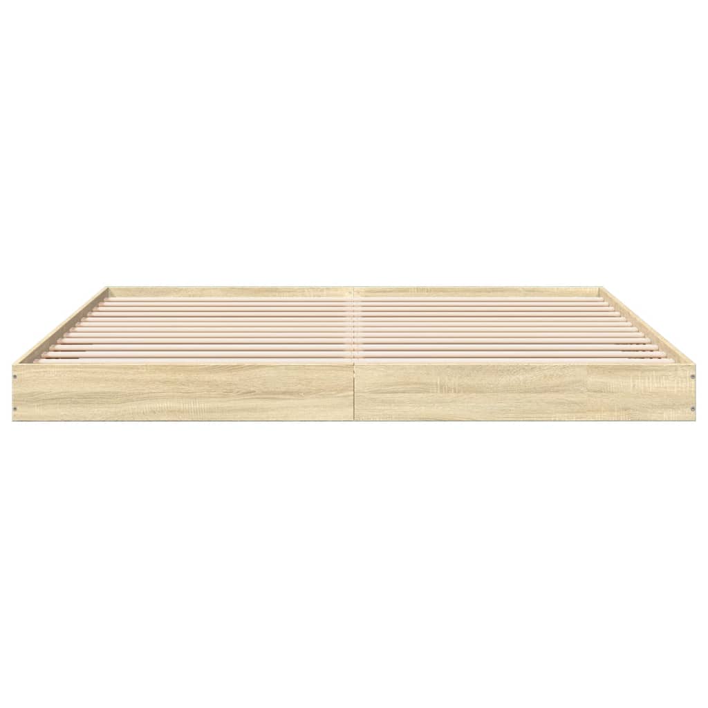 Bed Frame without Mattress Sonoma Oak 180x200 cm Engineered Wood