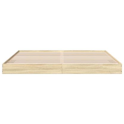 Bed Frame without Mattress Sonoma Oak 180x200 cm Engineered Wood