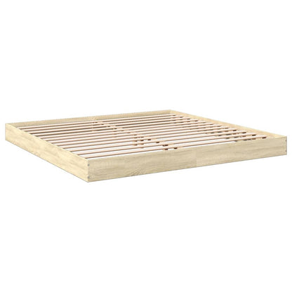 Bed Frame without Mattress Sonoma Oak 180x200 cm Engineered Wood