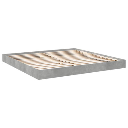 Bed Frame without Mattress Concrete Grey 180x200 cm