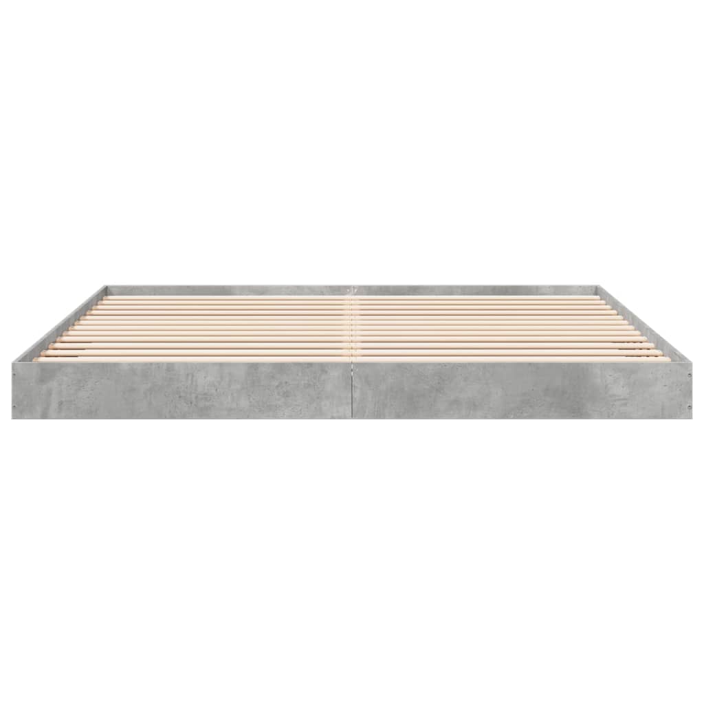 Bed Frame without Mattress Concrete Grey 180x200 cm