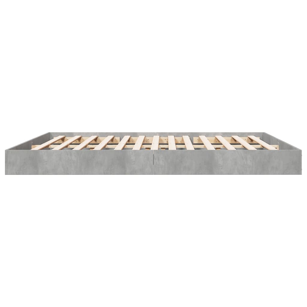 Bed Frame without Mattress Concrete Grey 180x200 cm