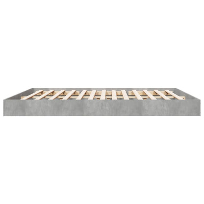 Bed Frame without Mattress Concrete Grey 180x200 cm