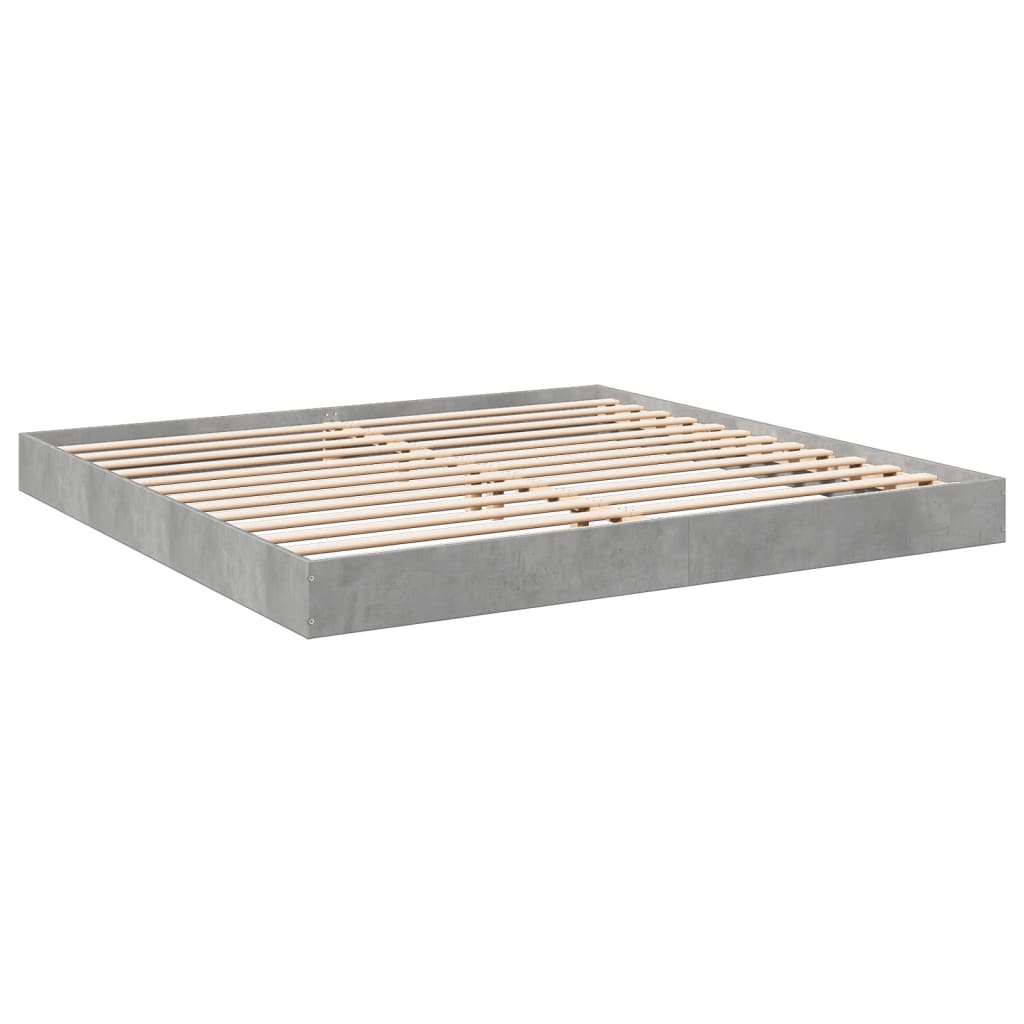 Bed Frame without Mattress Concrete Grey 180x200 cm