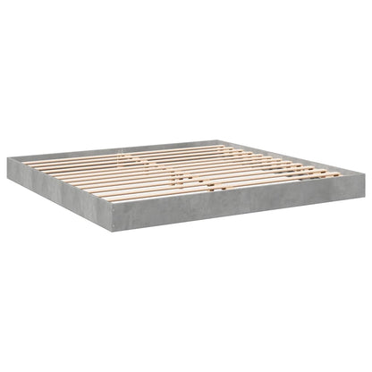 Bed Frame without Mattress Concrete Grey 180x200 cm