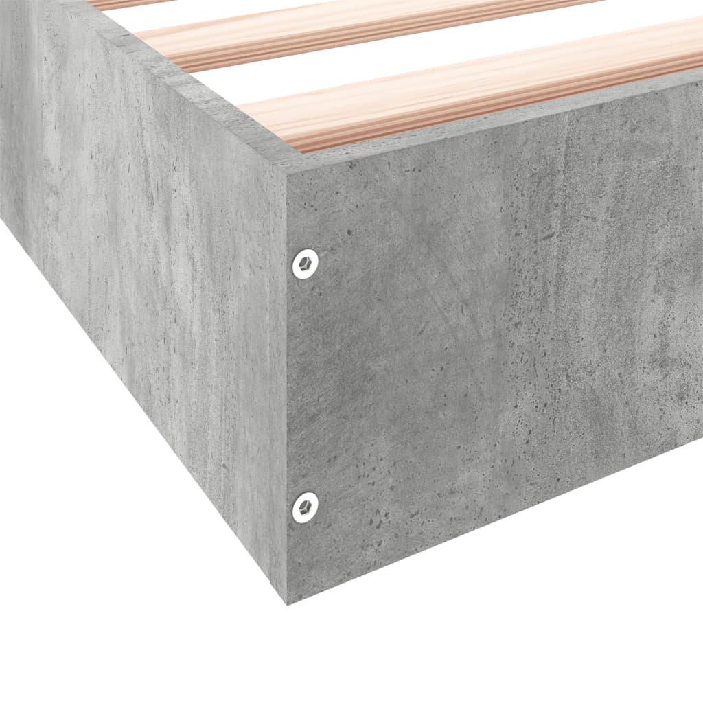 Bed Frame without Mattress Concrete Grey 180x200 cm