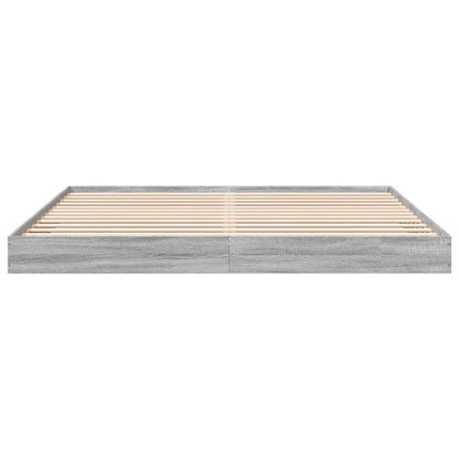 Bed Frame without Mattress Grey Sonoma 180x200 cm Engineered Wood