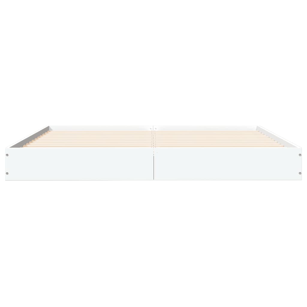 Bed Frame without Mattress White 160x200 cm Engineered Wood