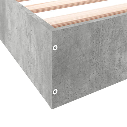 Bed Frame without Mattress Concrete Grey 160x200 cm