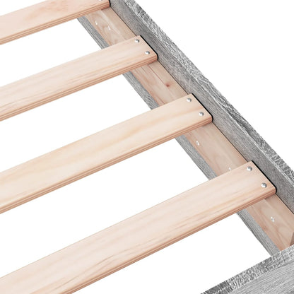 Bed Frame without Mattress Grey Sonoma 160x200 cm Engineered Wood