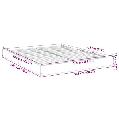 Bed Frame without Mattress White 150x200 cm Engineered Wood