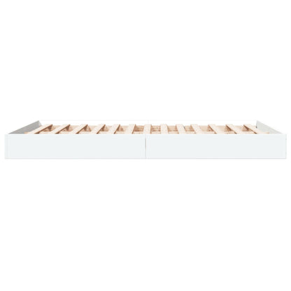 Bed Frame without Mattress White 140x200 cm Engineered Wood