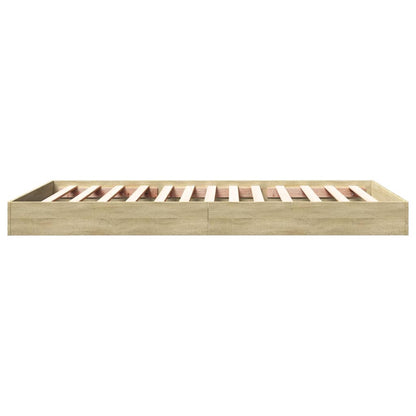 Bed Frame without Mattress Sonoma Oak 100x200 cm Engineered Wood