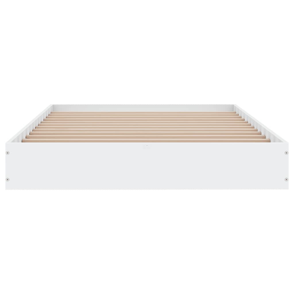 Bed Frame without Mattress White 90x190 cm Single Engineered Wood