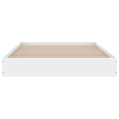 Bed Frame without Mattress White 90x190 cm Single Engineered Wood