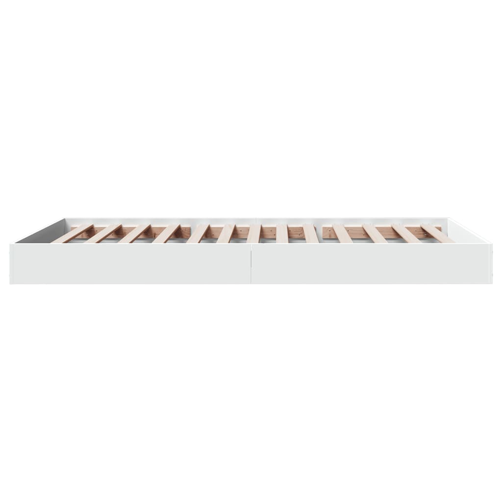 Bed Frame without Mattress White 90x190 cm Single Engineered Wood