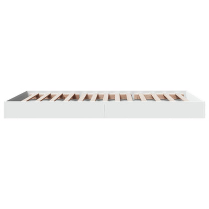 Bed Frame without Mattress White 90x190 cm Single Engineered Wood