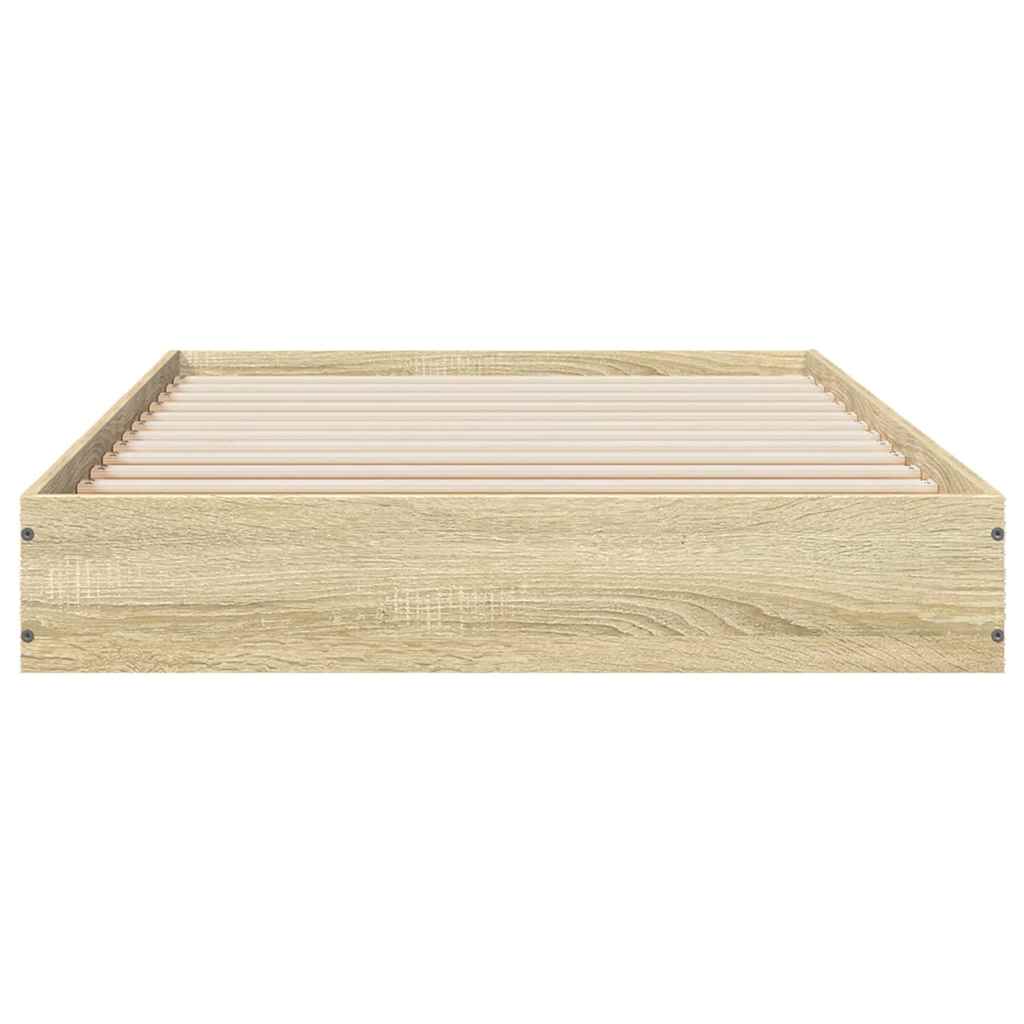 Bed Frame without Mattress Sonoma Oak 75x190 cm Small Single Engineered Wood