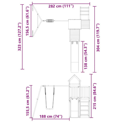 Outdoor Playset Solid Wood Douglas