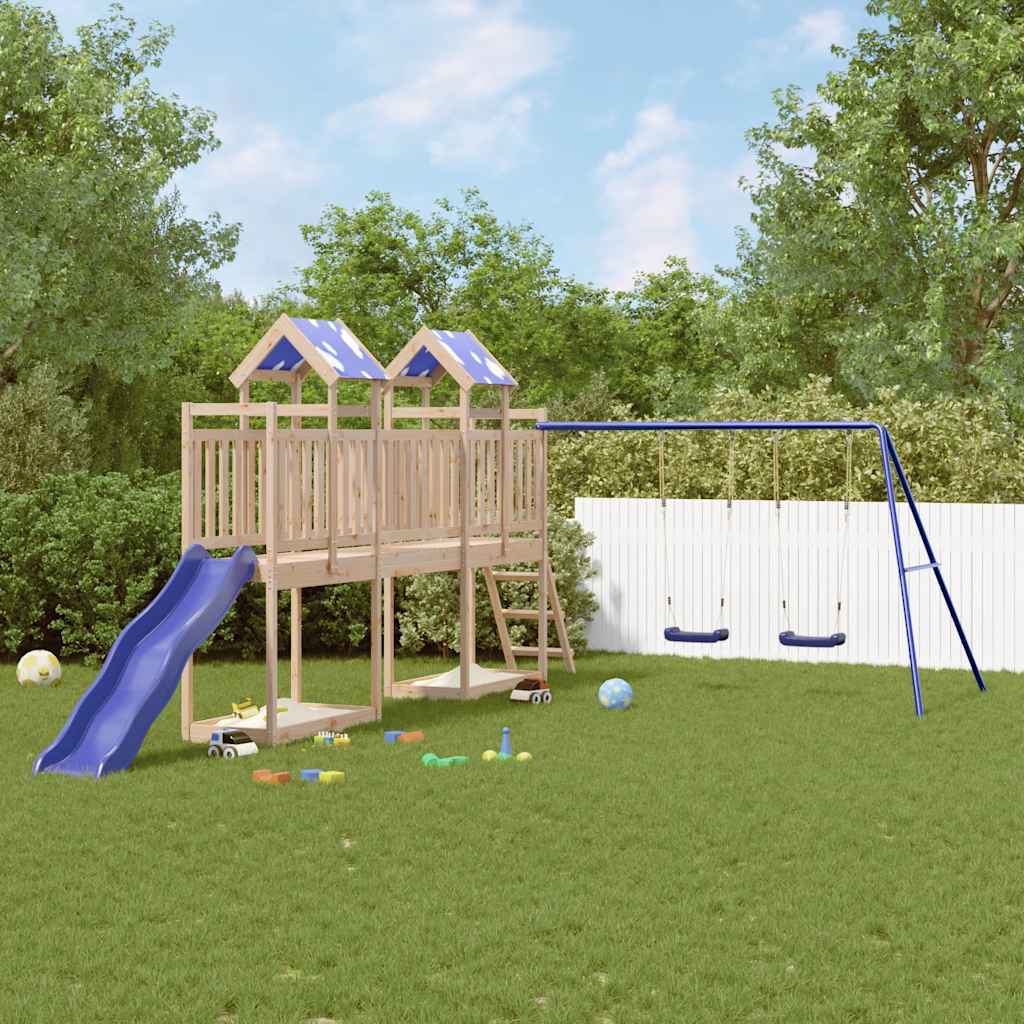Outdoor Playset Solid Wood Pine