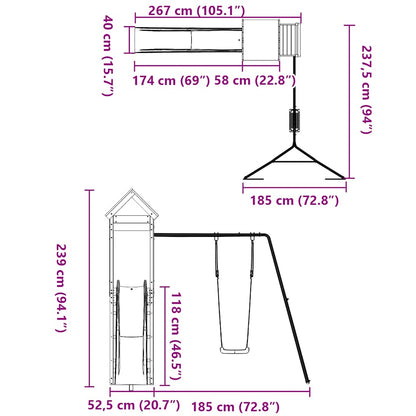 Outdoor Playset Impregnated Wood Pine