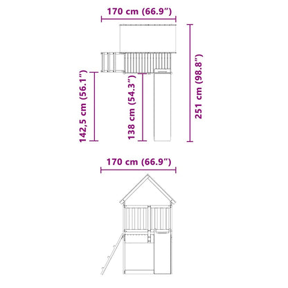 Outdoor Playset Impregnated Wood Pine