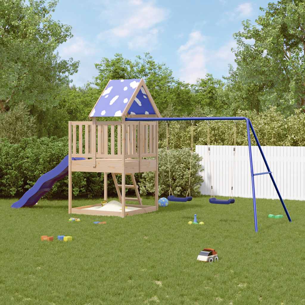 Outdoor Playset Solid Wood Pine