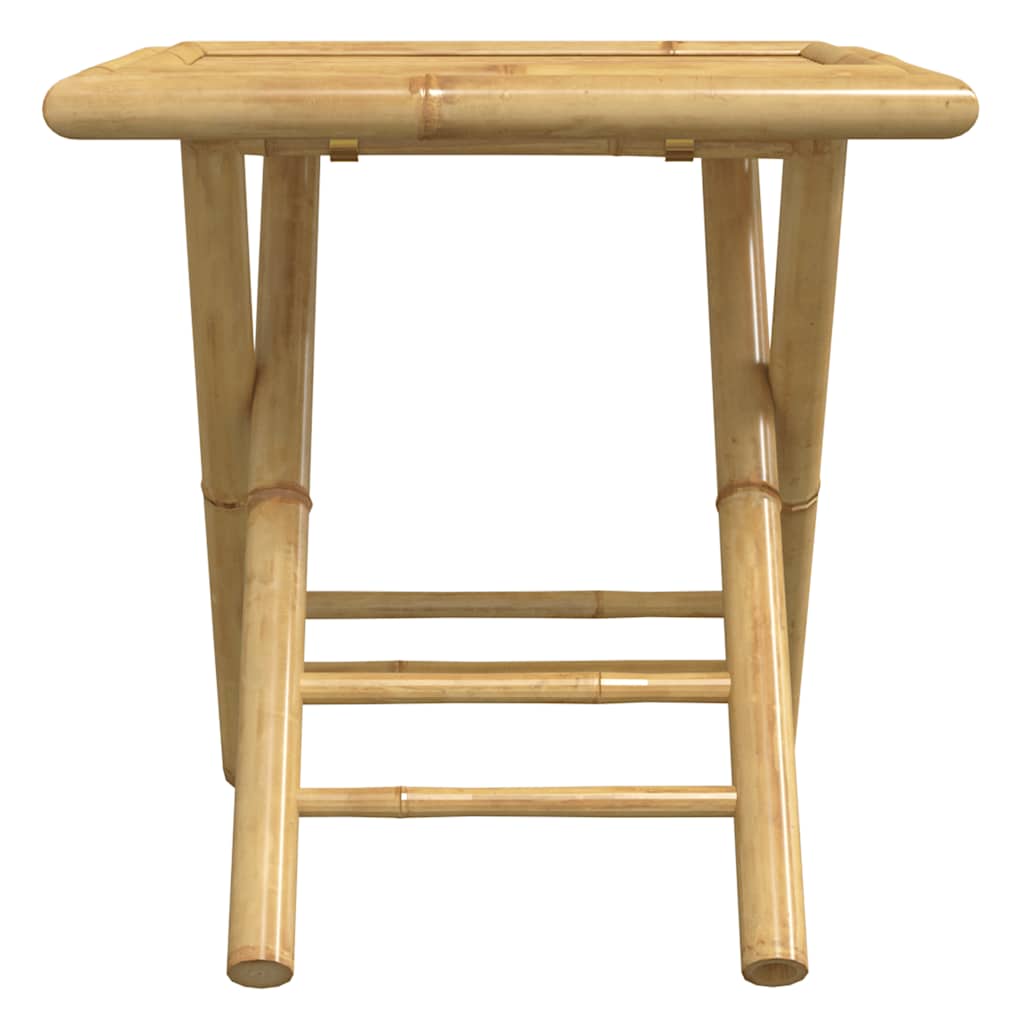 Bistro Set | Natural Bamboo | Foldable | Square | Rustic