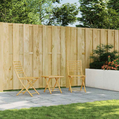 Bistro Set | Natural Bamboo | Bamboo | Compact | Foldable | Bistro Set