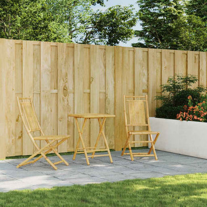 Bistro Set | Natural Bamboo | Bamboo | Compact | Foldable | Bistro Set